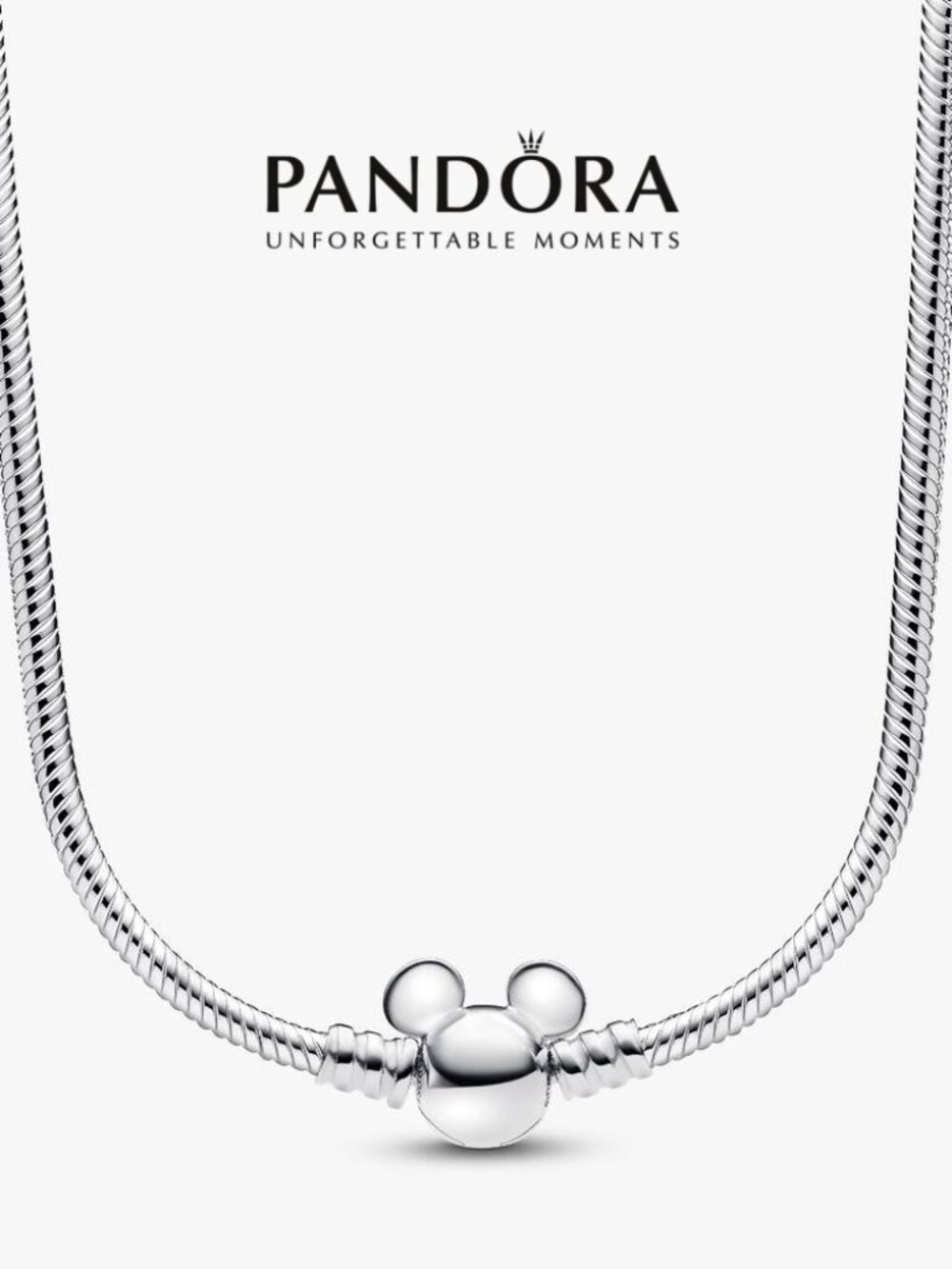 Pandora Disney Mickey Mouse Snake Chain Necklace